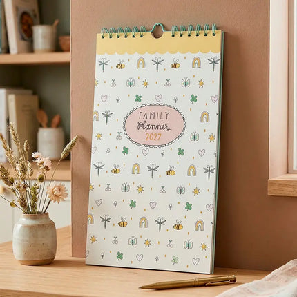 Paperclip Familieplanner Flower Pattern 2027 – Paperclip