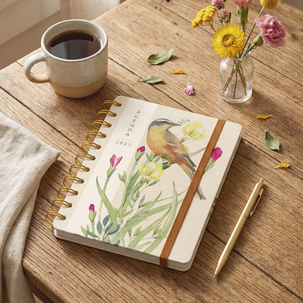 Paperclip Flexi Cover Agenda Orange Bird 2027 A5 – Paperclip