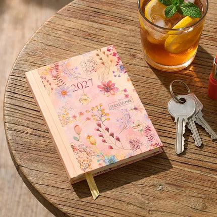 Paperclip Mini Agenda Flowers Pink 2027 – Paperclip