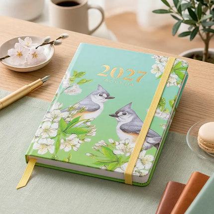 Paperclip Pocket Agenda White Flowers A6 – Paperclip