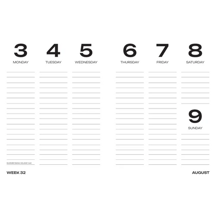 Pepa Lani Pepa Lani Agenda A5 2026-2027 Black & White Numbers