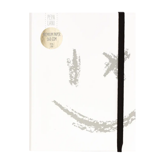 Pepa Lani Pepa Lani Bullet Journal PRO Black & White Smiley Silver