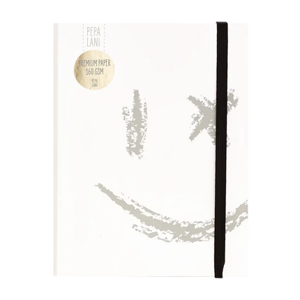 Pepa Lani Pepa Lani Bullet Journal PRO Black & White Smiley Silver