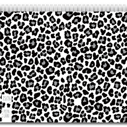 Pepa Lani Pepa Lani family planner 2025-2026 Black & White Leopard
