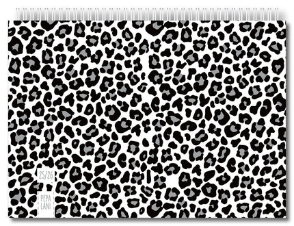 Pepa Lani Pepa Lani family planner 2025-2026 Black & White Leopard