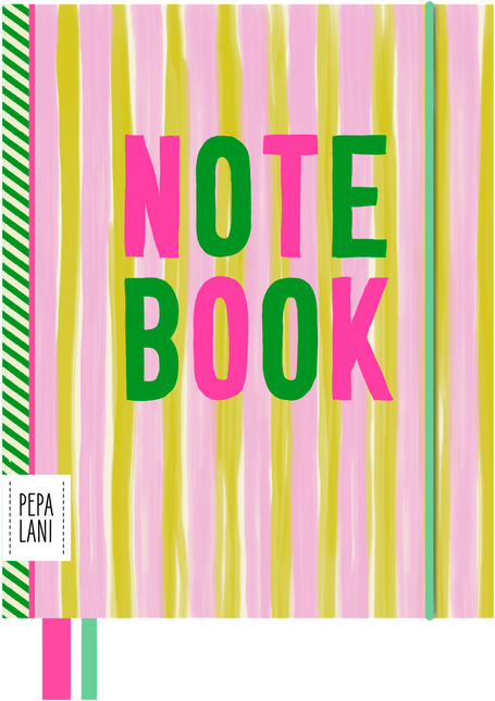 Pepa Lani Pepa Lani Flower Notitieboek Happy Stripes Yellow Pink