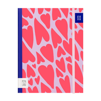 Pepa Lani Pepa Lani Notitieboek A5 Flower Hearts Lila/Pink