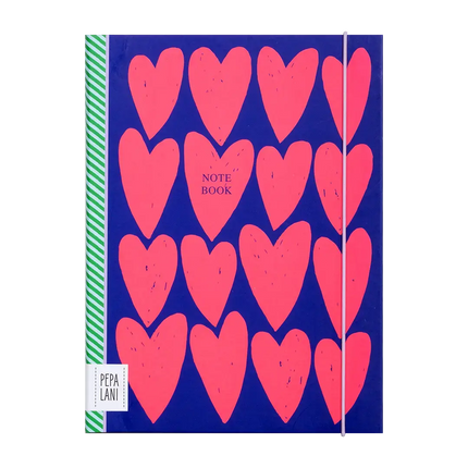 Pepa Lani Pepa Lani Notitieboek A5 Flower Pink Blue Fancy Hearts