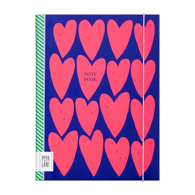 Pepa Lani Pepa Lani Notitieboek A5 Flower Pink Blue Fancy Hearts