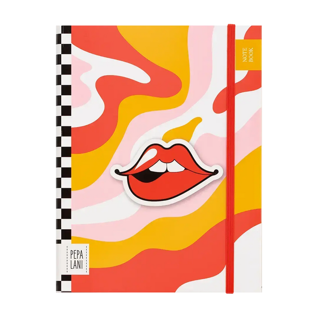 Pepa Lani Pepa Lani Notitieboek A5 Flower Retro Smile