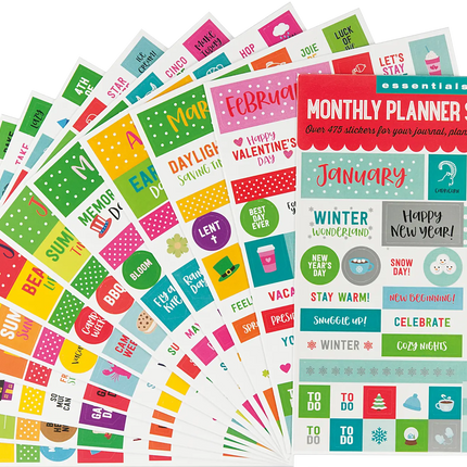 Peter Pauper Essentials Month By Month Planner Stickers