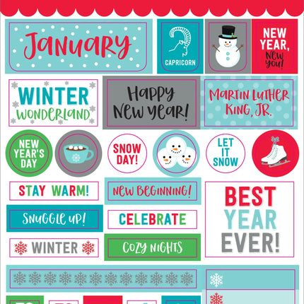Peter Pauper Essentials Month By Month Planner Stickers