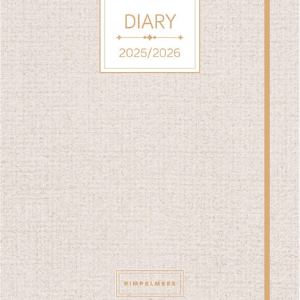 Pimpelmees Pimpelmees A5 Agenda 2025 - 2026 Warm Nude