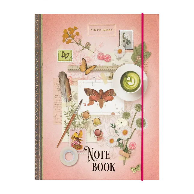 Pimpelmees Pimpelmees A5 Notitieboek Wonderland Peach Butterbird