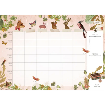 Pimpelmees Pimpelmees Family Planner 18 maanden 2026-2027 Fox Peony
