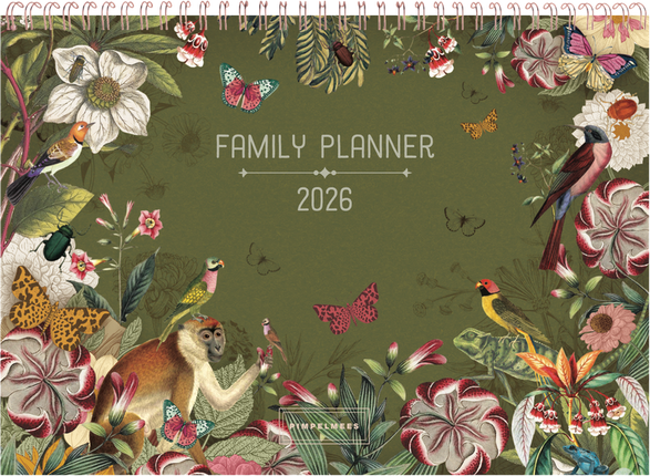 Pimpelmees Pimpelmees family planner 2026 Botanica Monkey Olive