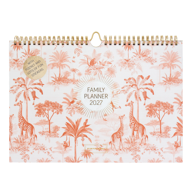 Pimpelmees Pimpelmees Family Planner 2027 Savannah Stories Desert Red