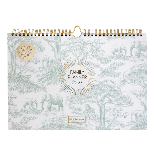 Pimpelmees Pimpelmees Family Planner 2027 Savannah Stories Vintage Green