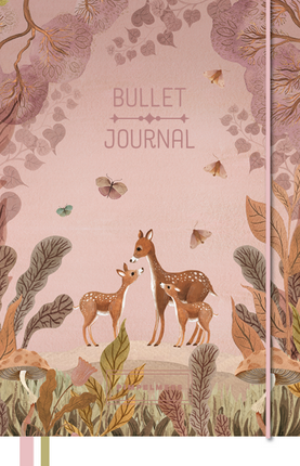 Pimpelmees Pimpelmees Magical Forest Bullet Journal Deer Warm Red