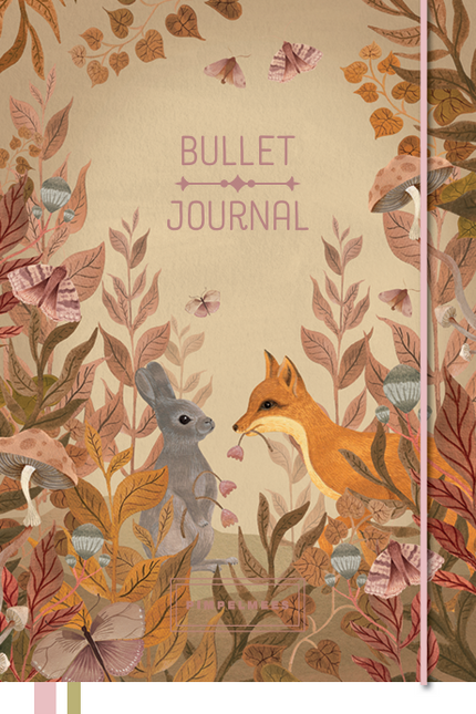 Pimpelmees Pimpelmees Magical Forest Bullet Journal Fox Gold