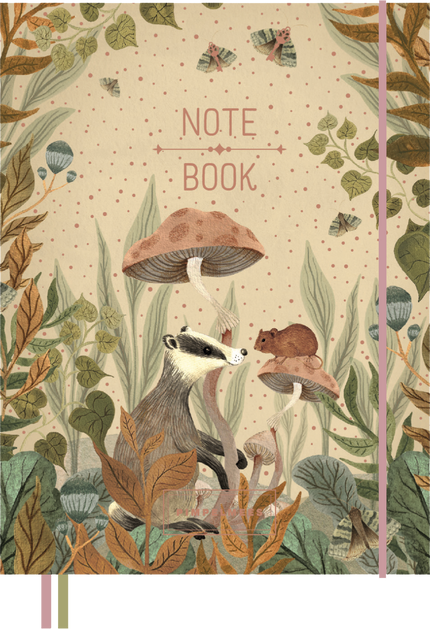 Pimpelmees Pimpelmees Magical Forest Notitieboek Badger Gold