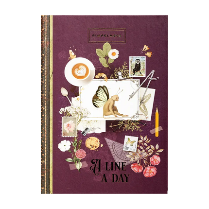 Pimpelmees Pimpelmees One Line a Day Wonderland Wingmonkey Plum