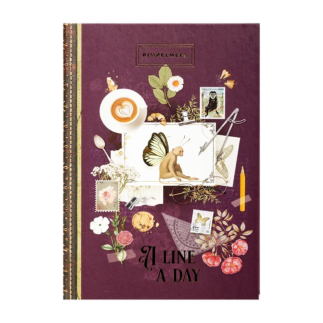 Pimpelmees Pimpelmees One Line a Day Wonderland Wingmonkey Plum