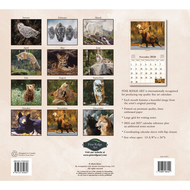 Pine Ridge Animal Instincts Kalender 2026