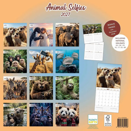 Plenty Gifts Animal Selfies Kalender 2027