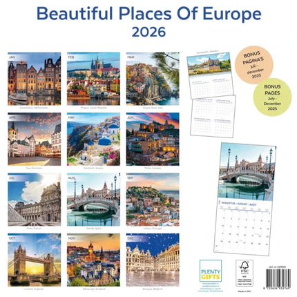 Plenty Gifts Beautiful Places Of Europe Kalender 2026