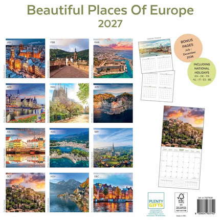 Plenty Gifts Beautiful Places Of Europe Kalender 2027