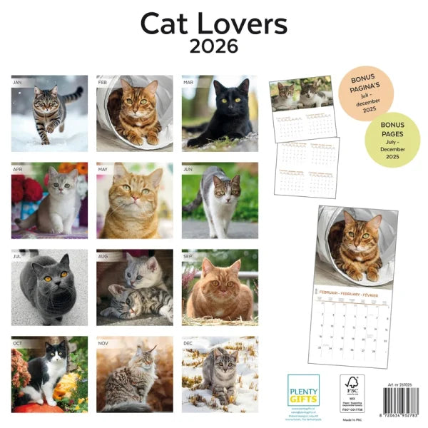 Plenty Gifts Cat Lovers Kalender 2026