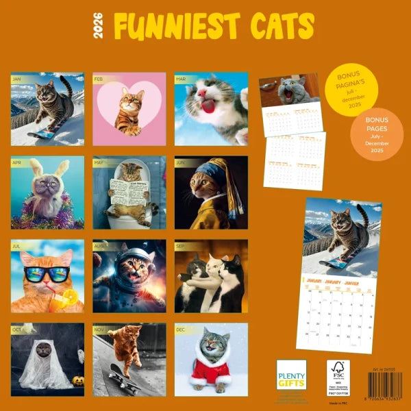 Plenty Gifts Funniest Cats Kalender 2026