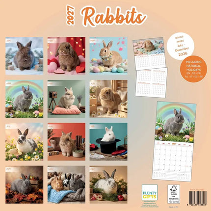 Plenty Gifts Konijnen Studio Kalender 2027