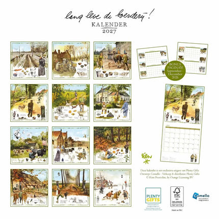 Plenty Gifts Rien Poortvliet Kalender 2027 Boerderij
