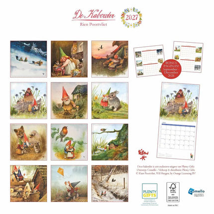 Plenty Gifts Rien Poortvliet Kalender 2027 Kabouter