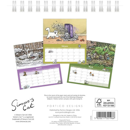 Portico Simon's Cat Deskkalender 2027