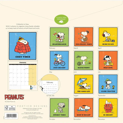 Portico Snoopy Kalender 2027