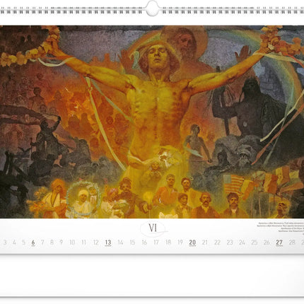 Presco Alphonse Mucha Kalender Groot 2027