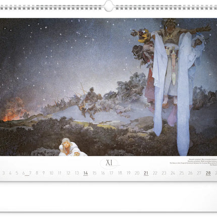 Presco Alphonse Mucha Kalender Groot 2027