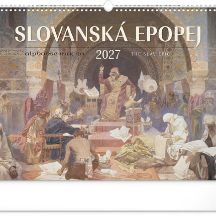 Presco Alphonse Mucha Kalender Groot 2027