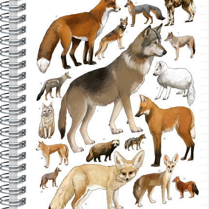 Presco Animalium – Canines Spiraal Notitieboek A5