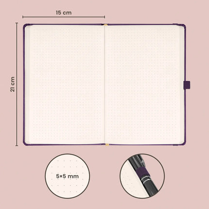 Presco Aprint Neo Purple Notitieboek A5 Stippen