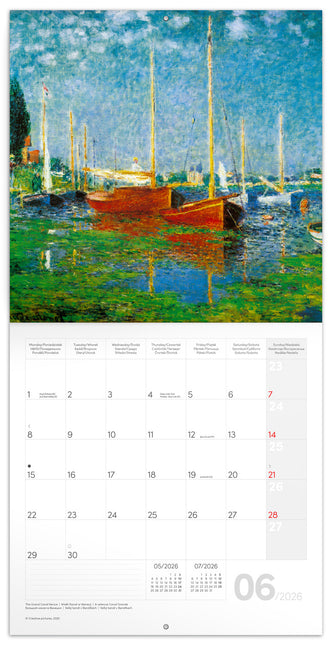 Presco Claude Monet Kalender 2026