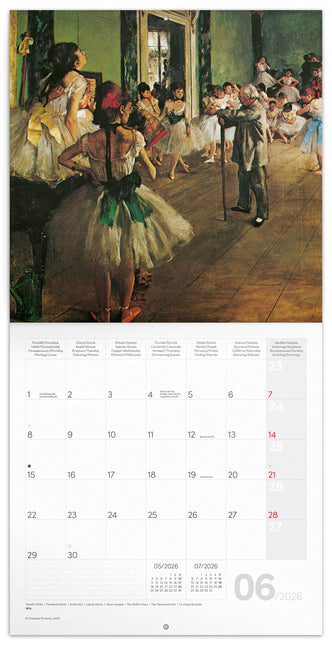 Presco Edgar Degas Kalender 2026