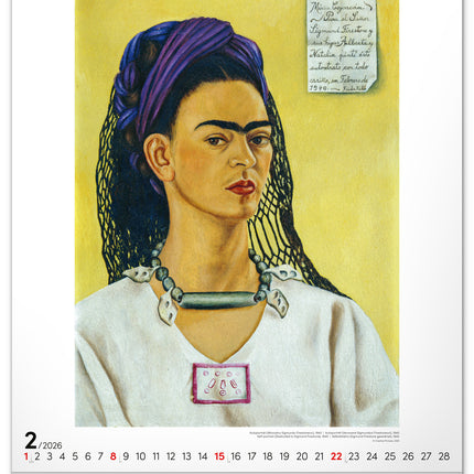 Presco Frida Kahlo Kalender 2026 Groot