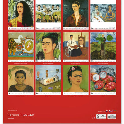 Presco Frida Kahlo Kalender 2027 Groot