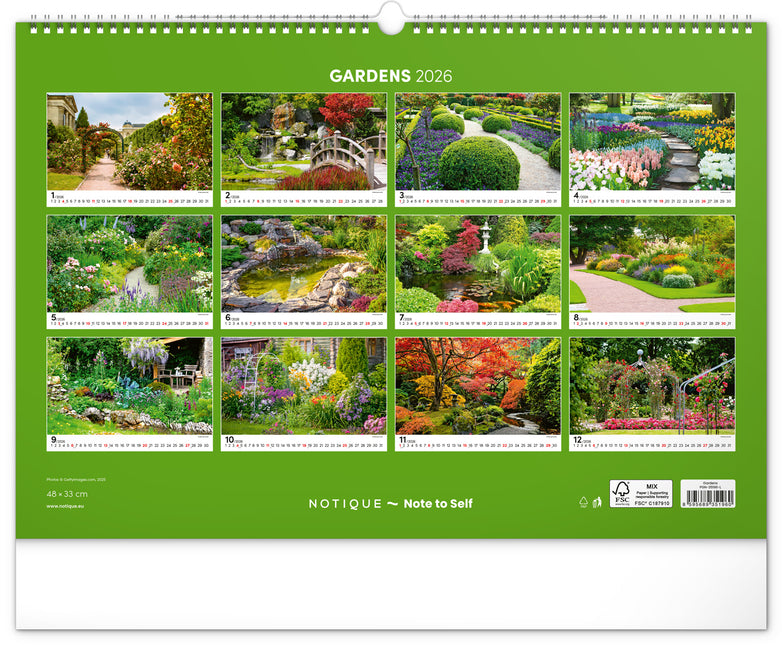 Presco Gardens Kalender Groot 2026