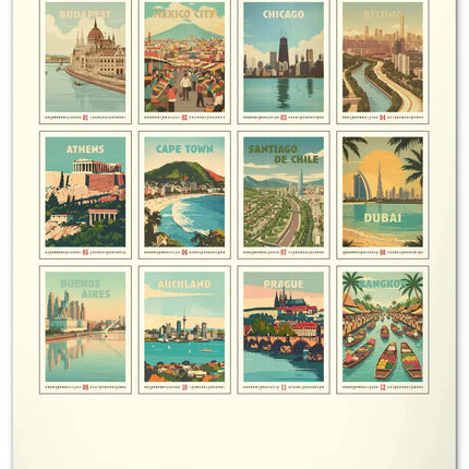 PRESCO GROUP, a.s. Vintage Posters - World Cities Kalender 2027