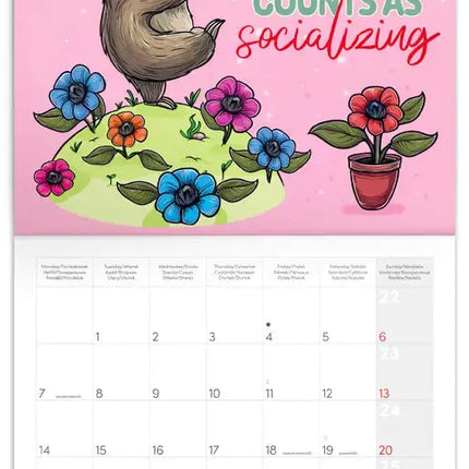 Presco Lazy Sloths Kalender 2027